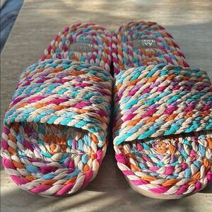 Multicolor Braided Sandals